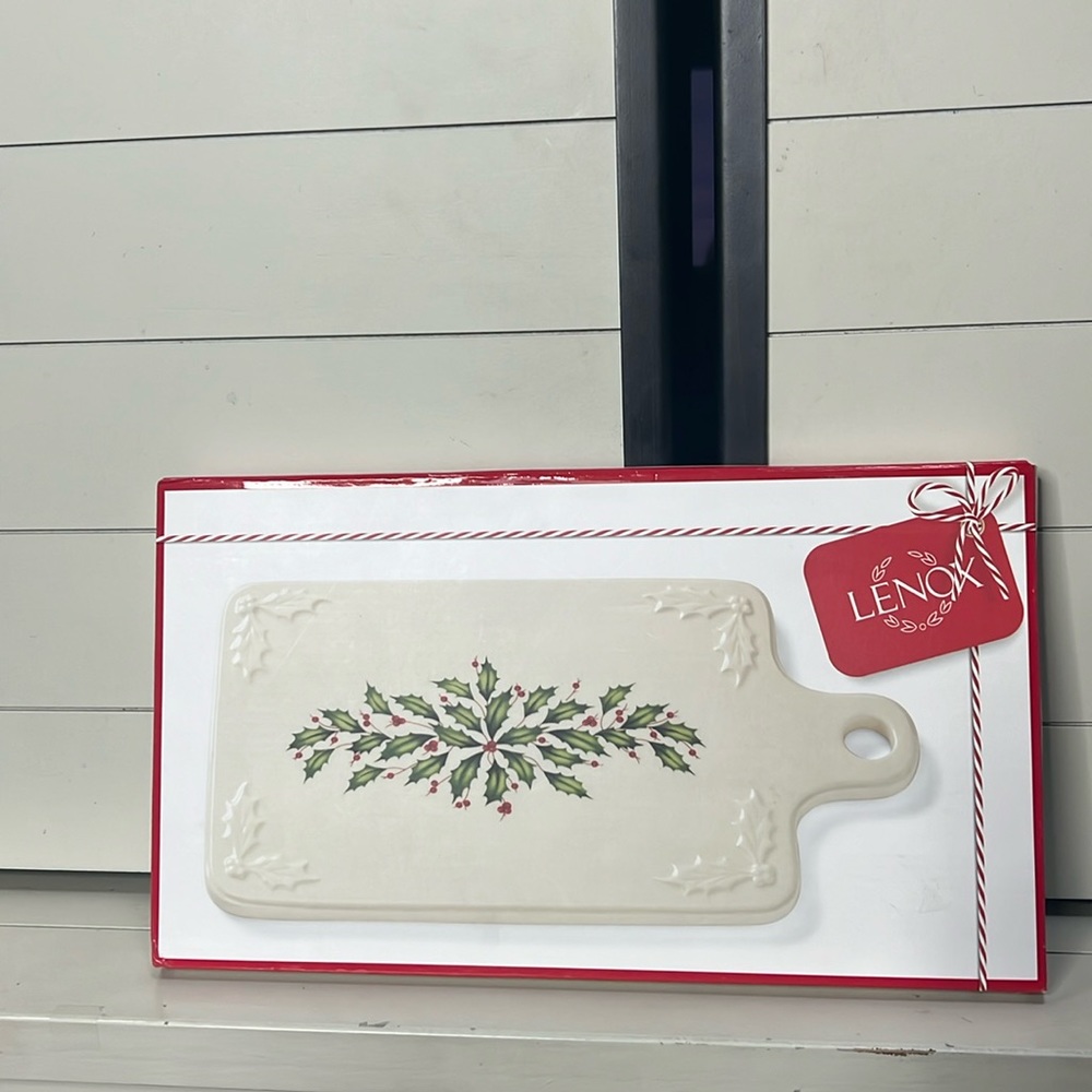 Lenox holiday cheese slab New in Box